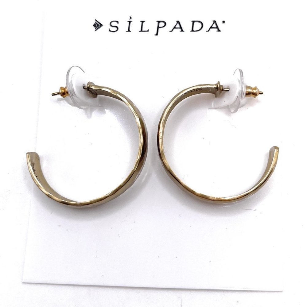 KRP0121 Silpada Brass Hoop earrings